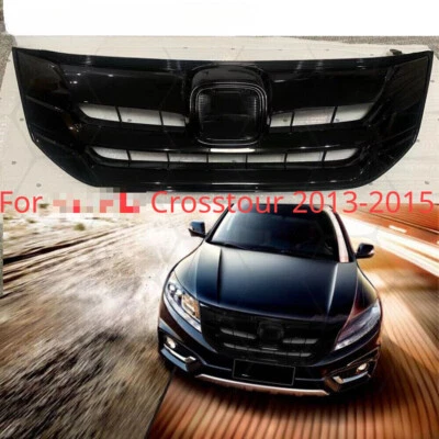 For Honda Crosstour 2013 2014 2015  Front Upper Grill Bumper Grille Gloss Black - Image 1 of 4