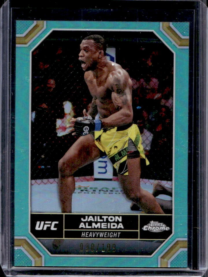 2024 Topps Chrome UFC Jailton Almeida Aqua Refractor #098/199 Heavyweight