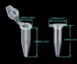 100 Stk. Reaktionsgefäße Zentrifugenröhrchen Globulibehälter Kapseln 0.5 Ml ☆ - Picture 1 of 3