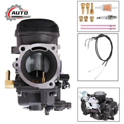 CV40 Carburetor & Throttle Cable For Harley Davidson Sportster 883 1200 XL883 - Imagem 1 de 4