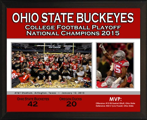 OHIO STATE BUCKEYES NCAA 2015 National Champions 8x10" Commemorative Plaque 2 Cover