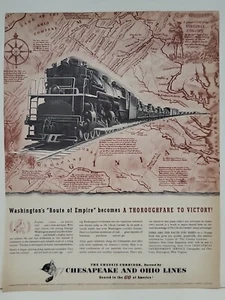 1942 Chessie Corridor Chesapeake and Ohio Lines Fortune WW2 Print Ad Q2 Railway - Picture 1 of 2
