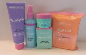 Global Beauty Care 4 Piece Daily Skin Care Kit Compare To Bubble Skin Care - Picture 1 of 6