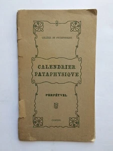 " Calendrier 'Pataphysique perpétuel " du Collège de 'Pataphysique, 1951 - Picture 1 of 1