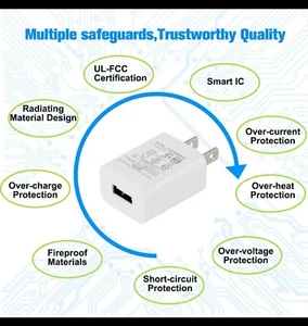 Adaptador de cubo de bloque de pared cargador rápido de 1 PC 100/240V alimentación USB 100/240V - Imagen 1 de 6