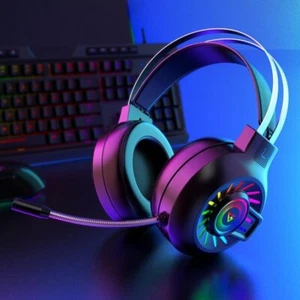 Gaming Headset Kopfhörer RGB Schwarz Forev G97 - Bild 1 von 4
