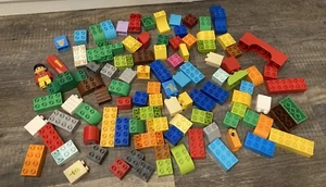 Lego Duplo Lot Of (100+) Bricks Mini Figure Blocks Assorted Colors Pieces - Picture 1 of 6