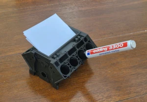 Visitenkartenhalter, Visitenkartenständer, Motor, V8, Stifthalter, NEU - Bild 1 von 5