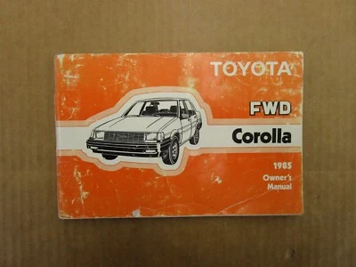 1985 Toyota FWD Corolla manual do proprietário literatura ORIGINAL - Imagem 1 de 3