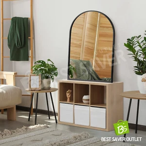 Arch Wall Mirror Vanity Bathroom Standing Large Black Framed Mount Decorative - Picture 1 of 12