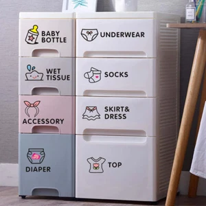 7PCS Baby Boy Clothes Stickers Home Decor Wardrobe cartoon Sticker Decal Bedroom - Picture 1 of 4