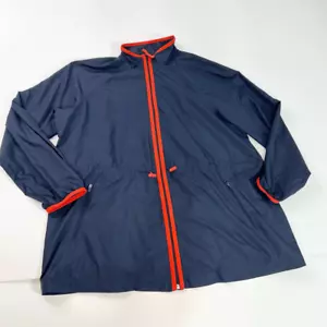 J. Jill Fit Jacket Womens Extra Large Blue & Red Water Repellent Full-Zip - Picture 1 of 9