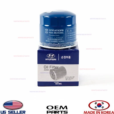 FILTRO ACEITE MOTOR GASOLINA ORIGINAL HYUNDAI KIA 1986-2024 2630035504 2630035505 Foto 1 de 4