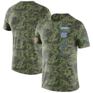 Carolina del Norte Tacones Alquitranados UNC Nike Jordan Apreciación Militar Camisa Camuflada XL - Imagen 1 de 1