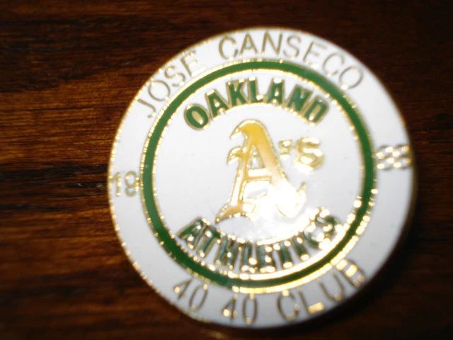 Oakland A's Jose Canseco 40 40 Club - 1988 Lapel - Hat Collectors Pin - Image 1 of 1