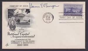 Warren E. Burger (1907-1995), Chief Justice US Supreme Court, signed Capital FDC - Picture 1 of 1