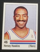 1988-89 PANINI STICKERS SPANISH #46 HERSEY HAWKINS FIRST ROOKIE CARD RC XRC