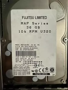 Fujitsu CA06200-B14000FA 36GB 10k U320 SCSI Hard Drive Model MAP3367NC - Picture 1 of 6
