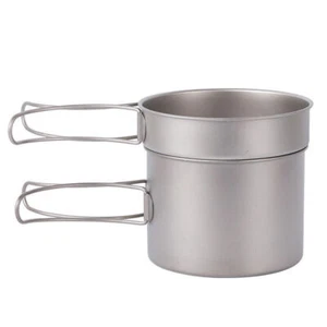 Camping Cookware Set 900ml Ultralight Titanium pot Titanium Mug Cup and Fry Pan - Picture 1 of 7
