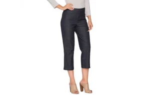 Pantalones recortados elásticos H by Halston Petite Studio índigo oscuro P16 A286263 Q - Imagen 1 de 3
