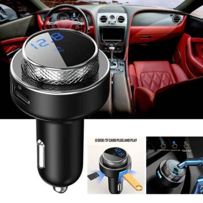 Car FM Wireless Bluetooth 5.0 USB Transmitter Charger Adapter MP3 Player Radio - Image 1 of 4