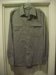 Camicia uomo taglia M casual manica lunga grigia spilla righe di Red Level Nine vintage - Foto 1 di 10