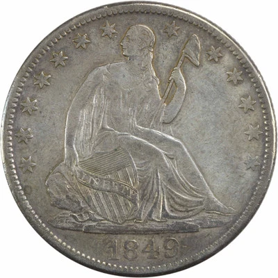 1849-O Liberty Seated Silver Half Dollar EF Uncertified #1058 - Image 1 of 2