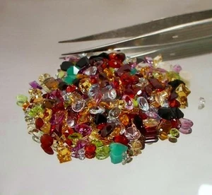 50+ CARAT MIX LOT LOOSE FACETED NATURAL GEMSTONES MIXED GEMS WHOLESALE GEMSTONES - Picture 1 of 3