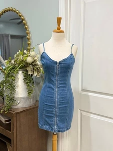 Womens Forever 21 Denim Dress Size Medium NWT - Picture 1 of 2