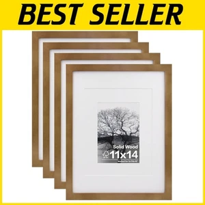 Elegante Massivholz Bilderrahmen 11x14 - 4er Pack mit vielseitigen Darstellungsmöglichkeiten - Bild 1 von 11