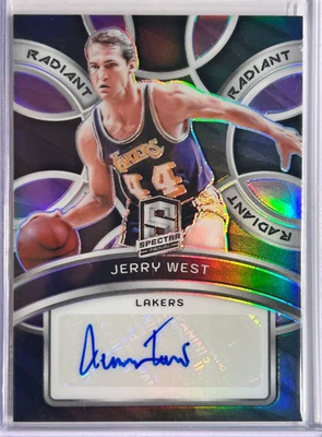 Jerry West AUTO #/49 Spectra Radiant Purple 2023-24 Panini Autograph Lakers READ - Image 1 of 2
