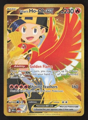 Ethan's Ho-Oh ex 239/182 Hyper Rare Destined Rivals Pokemon NM - Image 1 of 2