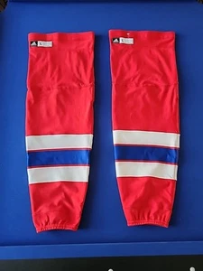 Adidas Large 2020 Washington Capitals Pro Stock Hockey Socks NHL Ovechkin - Picture 1 of 6
