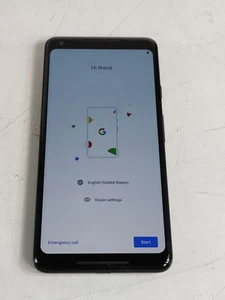 Google Pixel 2 XL G011C 64 GB Android 10 Just Black Locked to Verizon Smartphone - Picture 1 of 8