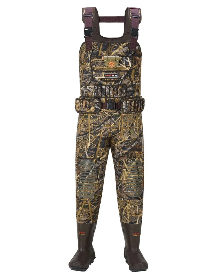 HISEA Men's Hunting Chest Waders w/Lighting 1400G Insulated Boots Fishing Waders - Image 1 of 4