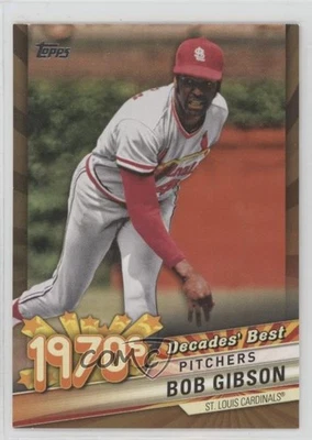 2020 Topps Decades Best Pitchers Gold /50 Bob Gibson #DB-31 HOF - Image 1 of 2