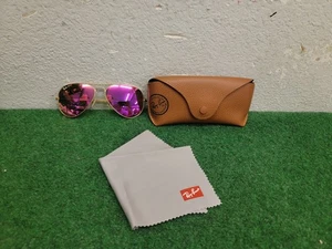 Gafas de sol Ray Ban AVIATOR RB3025 112/1Q polarizadas Cyclamen Flash - Imagen 1 de 19