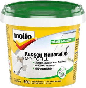Molto Reparatur Moltofill Aussen, Fertigspachtel, weiß, 500g - Bild 1 von 1