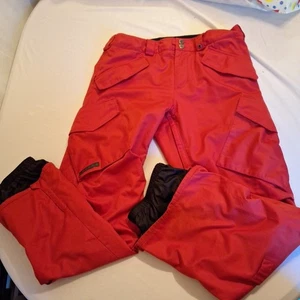 Burton Snowboardhose Herren Large rot schwarz DRYRIDE wasserdicht Cargotaschen - Bild 1 von 13