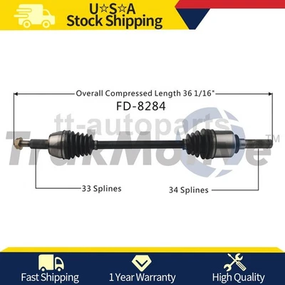 Rear Left CV Axle Joint For Ford Expedition 2017 2016 2015 2014 2013 2012 2011 - Image 1 of 2