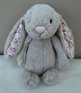 Jellycat kleine Blüte beige Häschen Baby Stofftier Bettdecke nicht mehr produziert rosa Design - Bild 1 von 6