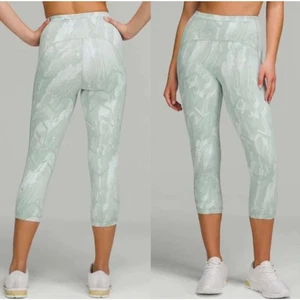 ~ ¡NUEVO! Talla 4 Lululemon Swift Speed High-Rise Crop, 21" Gris Claro Verde Azul Lulu - Imagen 1 de 16