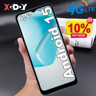 2025 Neu Android 15 2*SIM Smartphone Ohne Vertrag Handy Octa Core 6,5"/5,5" IPS - Bild 1 von 4