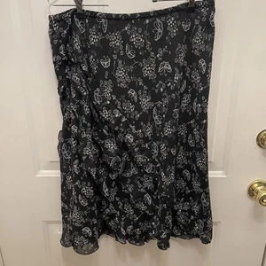 Dark Whimsigoth Gr. 12 schwarz Schmetterling Midirock Rüschen Y2K Gothic romantisch - Bild 1 von 5