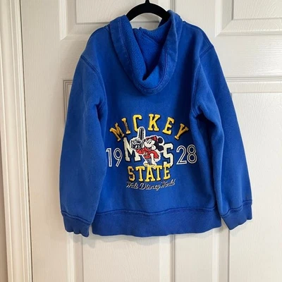 Sudadera con Capucha Bordada Cremallera Completa Disney Parks Mickey State Azul Juvenil M Foto 1 de 4