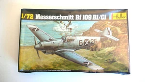 KIT HELLER MESSERSCHMITT Bf 109 BI/CI 1/72è BOITE NOIRE ANNÉE 70 COMPLET - Imagen 1 de 2