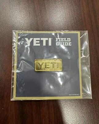 YETI Field Guide Pin - Gold Color🥇 - NWT RARE Collector’s Item HTF Foto 1 de 2