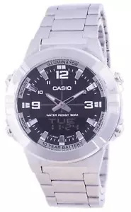 Casio Analog Digital World Time Stainless Steel AMW-870D-1A Men's Watch - Picture 1 of 1