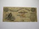 $2 1859 Fall River Rhode Island Obsolete Currency Bank Note Bill Pocasset Bank