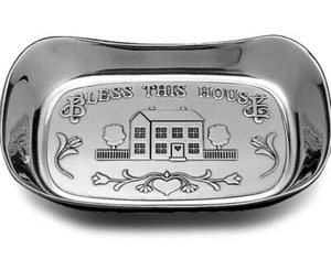Pewter Bread Serving Tray Wilton Armetale Bless This House 601013 NIB 11 In Gift - Picture 1 of 9
